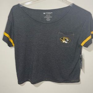 NWT Women's Mizzou Missouri Tigers Graphic Crop Top